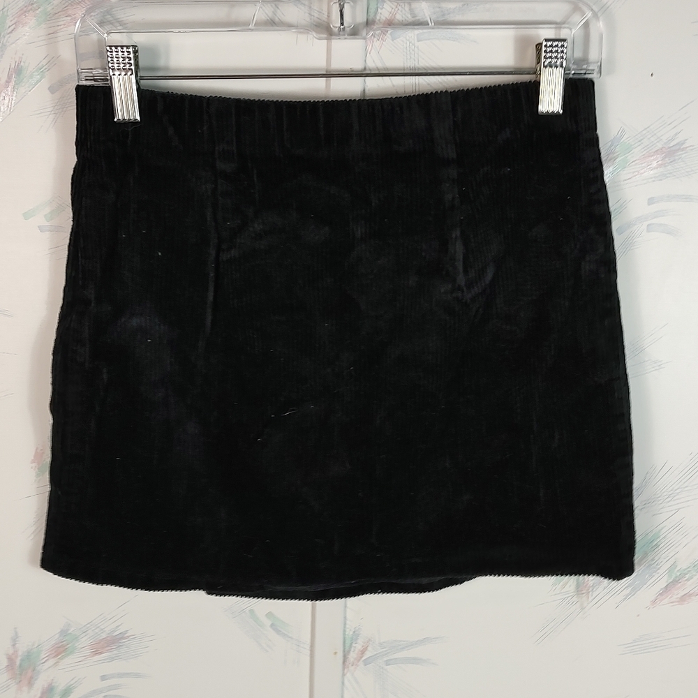 Forever 21 Black Mini Corduroy Skirt M - Picture 4 of 8
